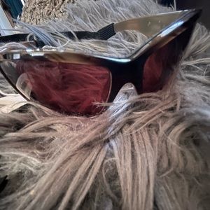 Women riding glasses shades copper